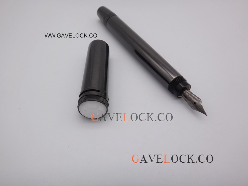 Faux Mont Blanc Fountain Pen Heritage 1912 Blacksteel Pen